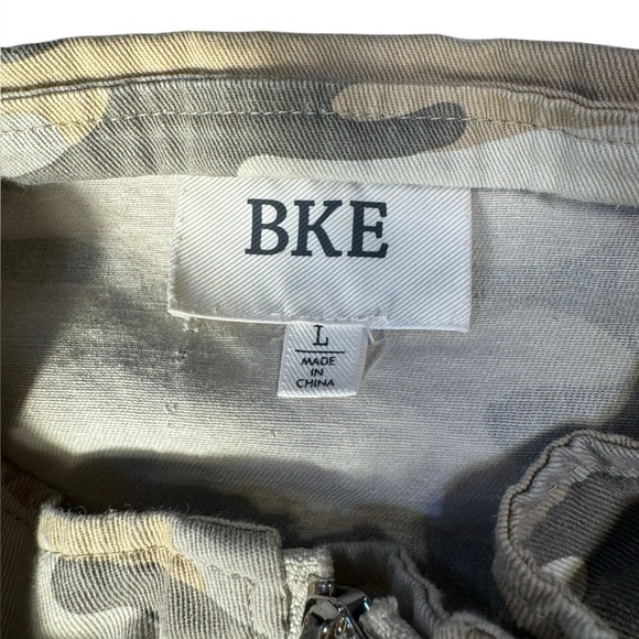 BKE BUCKLE WOMEN'S 100% COTTON DRAWSTRINGS CAMO FIELD JACKET COAT MILITARY TOP~L - Picture 9 of 14